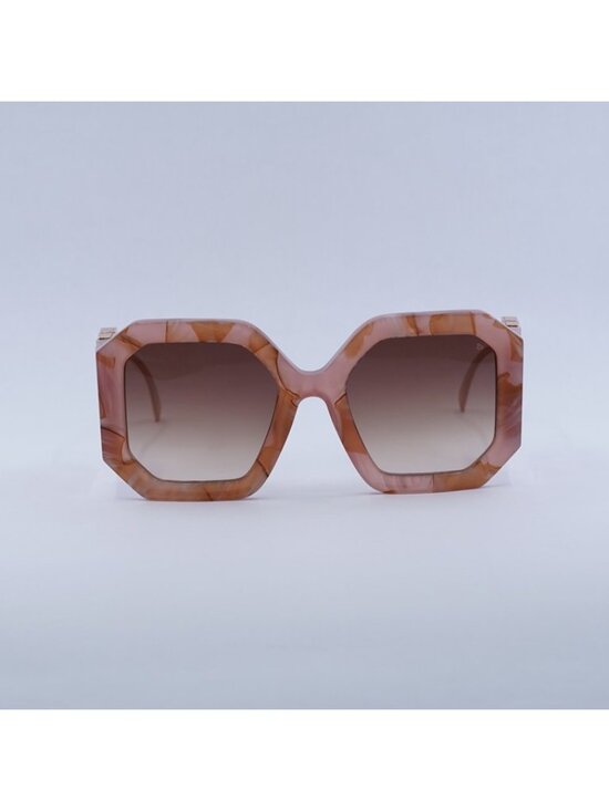 Philipp Plein SPP067 06Z8 Sunglasses Shiny Pink Marble/Gold Square Frame main image 10